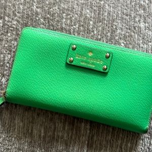 Kate Spade large green zip wallet